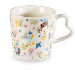 Decorer Cana portelan multicolor Flori de Camp 9.5x9 cm, 350 ml (A72.12.34C)