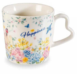 Decorer Cana portelan multicolor Happiness 9.5x9 cm, 350 ml (A72.12.34D)
