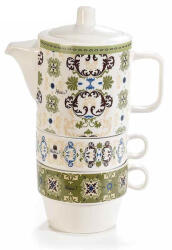 Decorer Set ceainic, 2 cesti portelan multicolor Maiolica 14x8x20 cm, 320 ml, 190 ml (A72.11.97B)