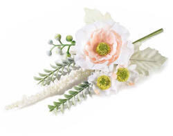 Decorer Set 3 crengute Margarete si Bujori artificiali multicolor 21 cm (A56.43.03B)