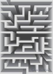 Consalnet 3D labirintus vlies poszter, fotótapéta (206 x 275 cm) (C1-2450VEA)
