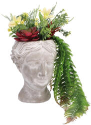 AdTrend Vaza ceramica cu plante artificiale multicolore 18 x 18 x 32 cm (107030B)