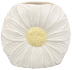 Bizzotto Vaza flori ceramica alba galbena Florysia 14, 30x8x13h (0503545deco)