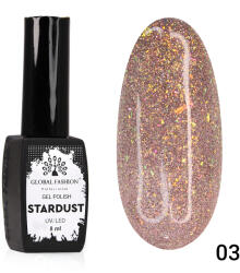 Global Fashion Oja semipermanenta Stardust, reflectorizant, Global Fashion 8 ml, 03