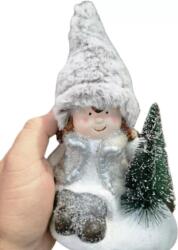 DreamLed Figurina DreamLed, de Craciun cu Pom si led 15 cm - Fetita