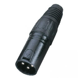 Soundsation SXLR04M-B - Fém csatlakozó XLR 3pólusú papa - hangfenyshop