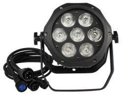 FTS LED 7x18W RGBWA+UV Alumíniumházas IP65 Kültéri Par Lámpa - Profi Színpadi Világítás - hangfenyshop