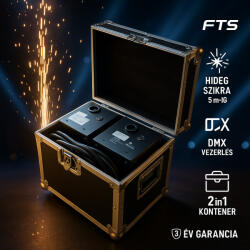 FTS Spark Machine - 2db Hideg Szikragép 600W teljesítmény 2in1 konténerben