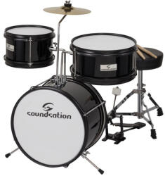 Soundsation JDK313-BK - Junior dobszett, 3 rétegű, metál fekete