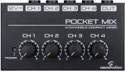 Soundsation POCKET-MIX - 4 csatornás mini mixer adapterrel