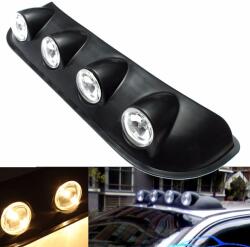AVEX Ansamblu format din 4 proiectoare cu becuri H3 cu halogen, montaj pe plafon sau capota, alimentare 12V, lungime 100cm, destinat vehiculelor Off-Road (T586)