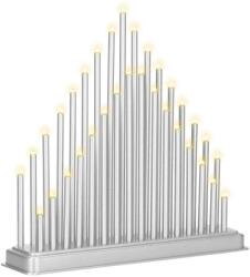 SPRINGOS Adventi Gyertyatartó - 33 LED - Ezüst (CL0855)