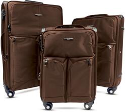 Rorik Set 3 Trolere Textil, Rorik® Explorer, 20/24/28 inch, 42/68/106 L, Mic/S 55x35x23 cm, Mediu/M 70x40x28 cm, Mare/L 82x47x30 cm, bagaj de mana si cabina, valiza fermoar cifru antifurt, roti 360°, geaman Valiza