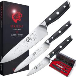 Orient Set cutite de bucatarie Orient, Carbon Series, 3 piese, din otel inoxidabil german X50 Ultra +, negru (5060535840460)