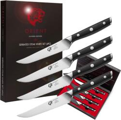 Orient Set cutite pentru friptura Orient, Origin Series, 4 piese, din otel inoxidabil german X50 Ultra +, negru (5060535841276)