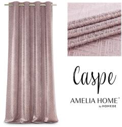 AmeliaHome Sötétítő függöny CASPE rózsa nyomott glamour ezüst blackout suede shine 140x250 AmeliaHome