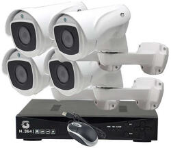Glo Pro Vision FULL HD komplett 4 kamerás megfigyelő rendszer 5, 0MP-s PTZ kamera 4 db IP Kamerás Rendszer szett nvr PTZ 10x zoom