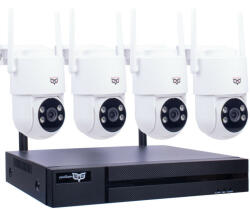  Oowlkam 4 kamerás, forgatható, 5MP WiFi IP kamerarendszer - kültéri/beltéri, kétirányú hanggal, hibrid színes éjjellátással