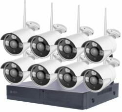  Vezeték nélküli 8 kamerás Biztonsági rendszer FullHD, Fehér Komplett megfigyelő rendszer (8 kamerás)