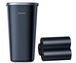 Baseus BASWIA47443, 800 ml, Mágneses záródás, 89 × 89 × 157 mm, Fekete, Autós szemetes + 3 tekercs zsák (90 db) (BASWIA47443)