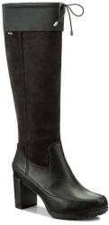 Clarks LondonTown GTX női csizma - GORE-TEX vízálló bőr bakancs - méret 36 - fekete, Cushion Plus kényelmi talpbetét, 7.5 cm oszlop sarok, elegáns lábbeli