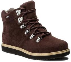 Clarks Női bokacsizma - GlickAsha GTX, Cushion Plus - méret 37 - fekete természetes velúrbőr, vízálló GORE-TEX membrán, fűzős, EVA talp, őszi-téli cipő