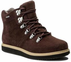 Clarks Női bokacsizma - GlickAsha GTX fűzős bőrcsizma - méret 41, 5 - fekete velúrbőr - vízálló Gore-Tex membrán, Cushion Plus talp, EVA kényelmi lábbeli