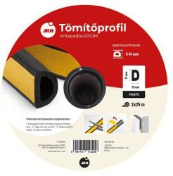 GEKO JKH EPDM Tömítőprofil - D Profil - 21x15mm - 50m (3435889)