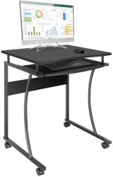 TECHLY ICA-TB 131B Мобилно черно компютърно бюро 600x480 с изтегляща се рафт (ICA-TB 131B)