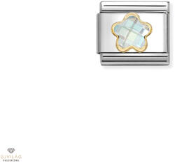 NOMINATION "Átlátszó köves virág "charm - 030615-010