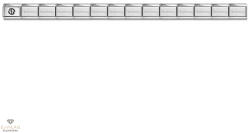 NOMINATION ezüst színű alap charm karkötő 14 darabos 12 cm-es - 530300-SI
