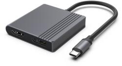 Gembird - USB-C - HDMI + DP adapter, 4K 60Hz, fekete - A-CM-HDMIFDPF-01 (A-CM-HDMIFDPF-01)
