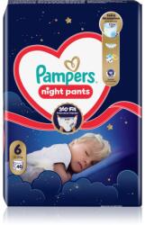 Pampers Night Pants Size 6 scutece de unică folosință tip chiloțel pentru noapte 40 buc