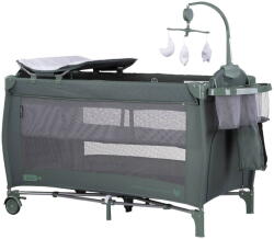 Chipolino Patut Pliabil Chipolino Bella de la Nastere pana la 15KG Include Saltea de Infasat Carusel si Geanta Transport Basil (KOSIB0253BA)