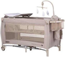 Chipolino Patut Pliabil Chipolino Bella de la Nastere pana la 15KG Include Saltea de Infasat Carusel si Geanta Transport Tiramisu (KOSIB0252TR)