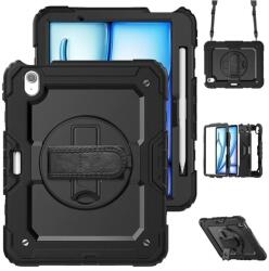 Gigapack Defender műanyag tabletvédő ütésállóság kitámasztó 360° kézpánt vállpánt Apple IPAD Air 11 (2024) fekete GP-181442 (GP-181442)