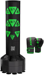 RDX Sac de Box Podea Copii RDX KT Ronin 4FT 2-în-1 cu Mănuși - Verde, 4FT (PBK-KTGN-4FT-4ft) Sac de box