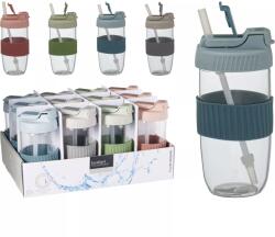 Gastro Sticlă de băut din sticlă cu pai, sticlă borosilicată, diverse culori, volum: 0, 50 l, înălțime: 185 mm