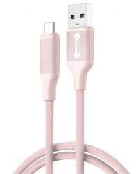 XO Cablu Date si Incarcare USB-A - USB-C XO Design NB265, 18W, 1m, Roz