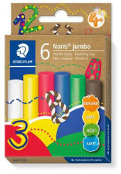 STAEDTLER Modellező gyurma készlet, STAEDTLER "Noris® jumbo 842", 6 különböző szín (842 C6 PE) - nyomtassingyen