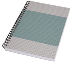 Sigel Spirálfüzet, A5, kockás, 80 lap, puhafedeles, SIGEL "Quicknote", kék-szürke (SN600)