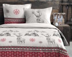 STOF Set de lenjerie de pat STOF - Bauges Red, 3 piese, 100% bumbac, 240x220cm (HP3D808001) Lenjerie de pat
