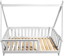 U-Grow játszóház ágy UMPC-6256W, fehér fa, 147, 5x75cm, Montessori stílusú