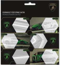 Ars Una Ars Una: Zöld Lamborghini mintás csomagolt füzetcímke 3x6db-os (53835222)