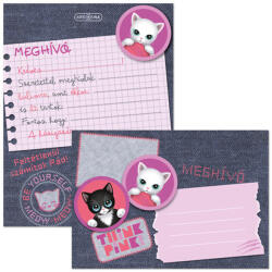 Ars Una Ars Una: Think pink cicás 10db-os meghívó szett borítékkal (50225194) - jatekshop
