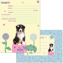 Ars Una Ars Una: Cute Animals Aussie kutyusos 10db-os meghívó szett borítékkal (50225286)