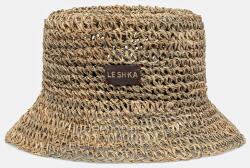 LE SH KA headwear női fonott szalmakalap Straw Bucket Hat vol2 - bézs S