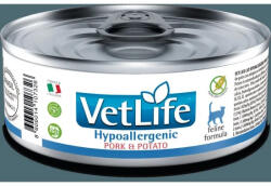 Vet Life Hypoallergenic cat pork&potato konzerv 85g