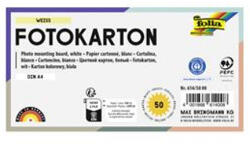  Dekorkarton, 2 oldalas, A4, 300 g, 50 lap, FOLIA, fehér (614/50 00) - mystock