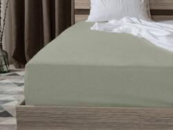  Cearsaf din bumbac cu elastic STANDARD 90 x 200 cm verde-gri